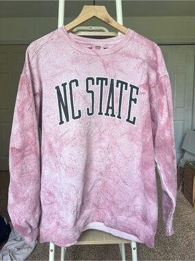 Comfort Colors NC State Red Tie Dye Pullover Sweatshirt Size L